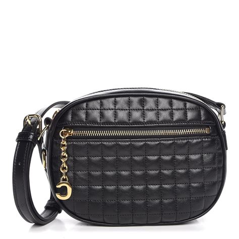 Medium C Charm Bag in quilted calfskin 